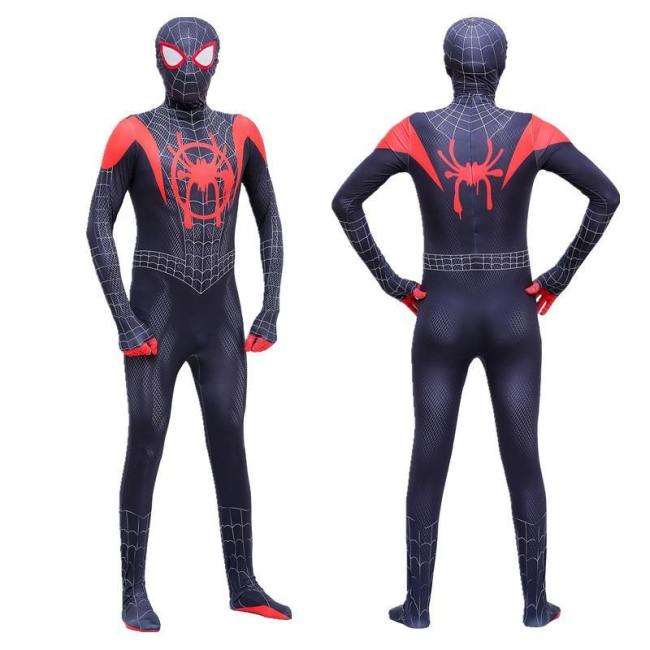 Spider Man Miles Morales Halloween Cosplay Costume Adult Boys Bodysuit