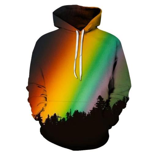 Night Rainbow 3D Hoodie Sweatshirt Pullover