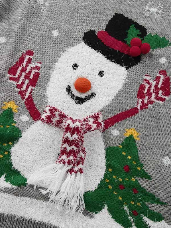 Snowman Ugly Christmas Sweater Dress For Women