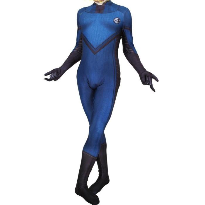 Fantastic Four Men Boys Cosplay Costume Superhero Zentai Bodysuit Suit