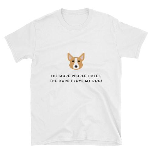  I Love My Dog  Short-Sleeve Unisex T-Shirt (White)