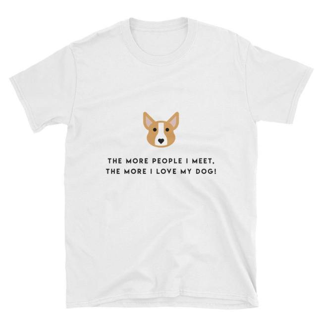  I Love My Dog  Short-Sleeve Unisex T-Shirt (White)