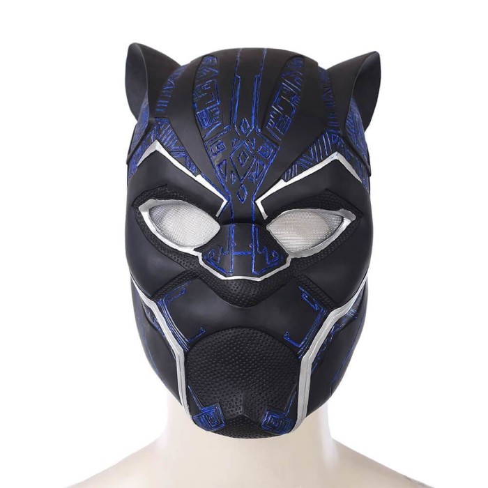 Black Panther Cosplay Costume With Blue Printing