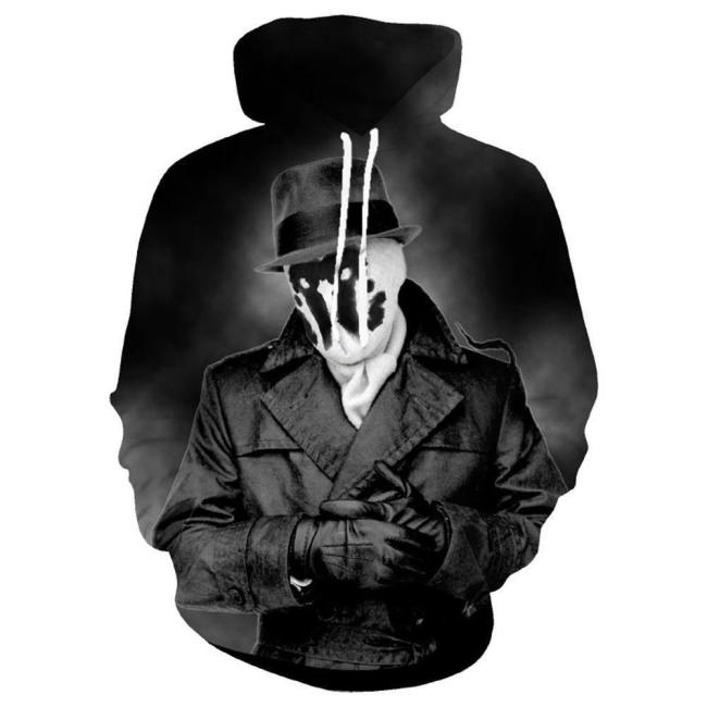 Unisex Watchmen Hoodies Rorschach Printed Jacket Sweatshirt
