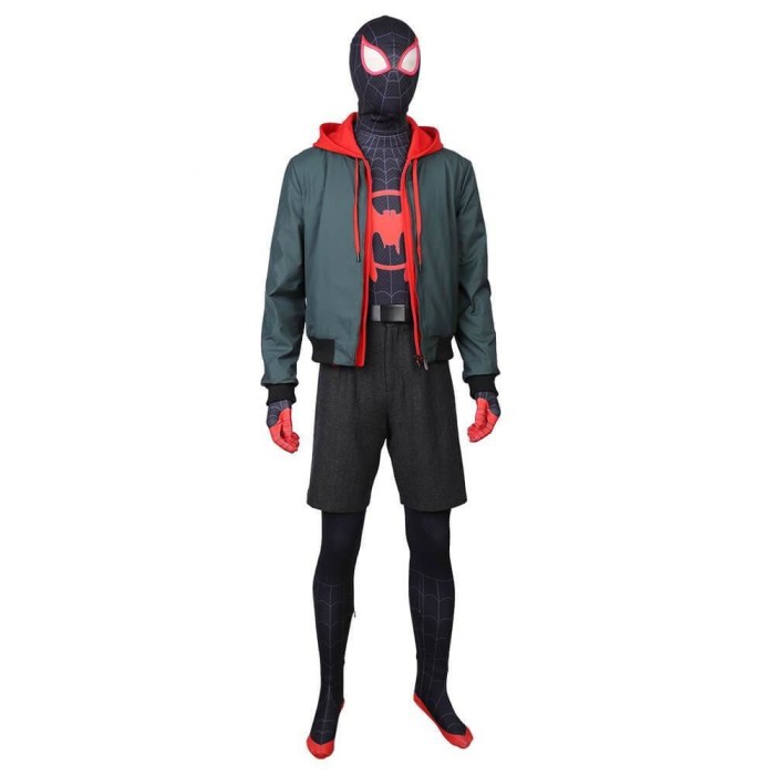 Anime Spider-Man Into The Spider-Verse Spiderman Jacket Costume Halloween Cosplay Suit