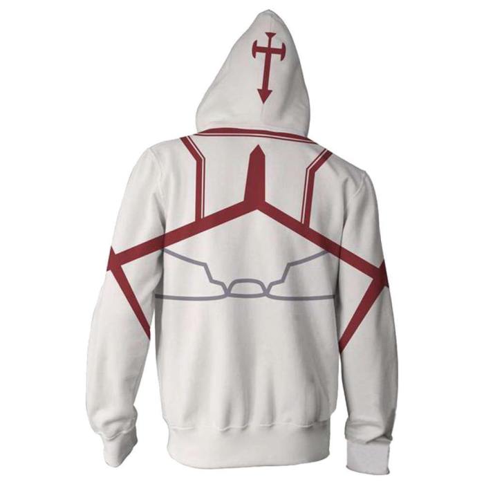 Unisex Knights Of Blood Hoodies Sword Art Online Zip Up 3D Print Jacket Sweatshirt