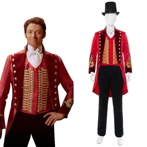The Greatest Showman  P.T. Barnum Cosplay Costume Red Suit
