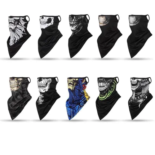 Seamless Skeleton Ghost Skull Face Mask