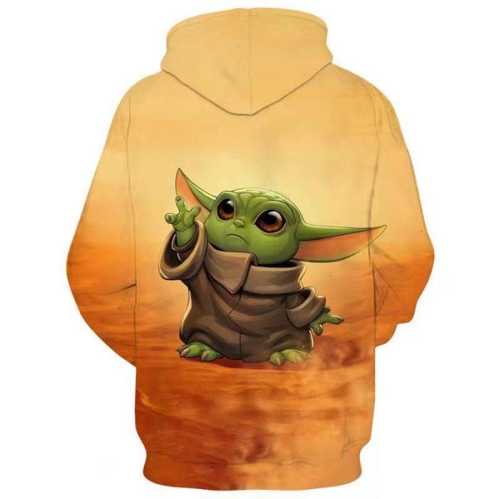 Star Wars The Mandalorian Baby Yoda #2 Pullover Hoodie Jacket Coat Sweatshirts Man Women Cosplay Star Wars Costume Prop