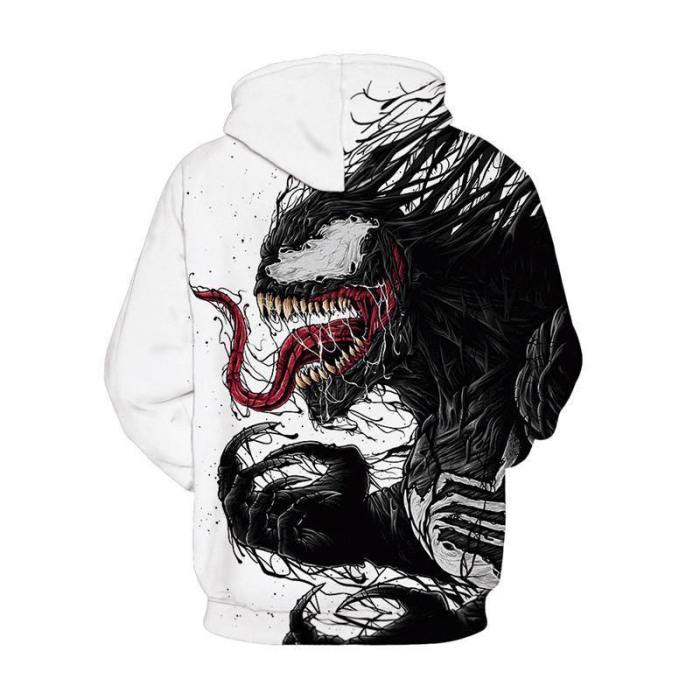 Unisex Venom Printed Hoodie Halloween Sweatshirt Costume