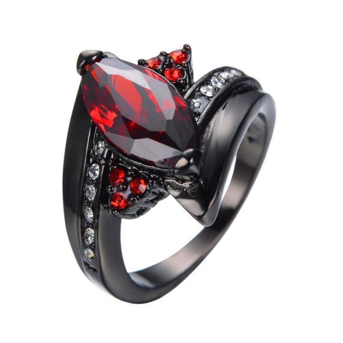 Marquise Cut Ruby Red Ring