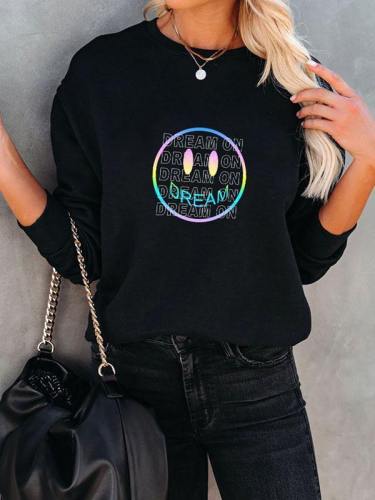 Dream Ombre Smiley Oversized Sweatshirt