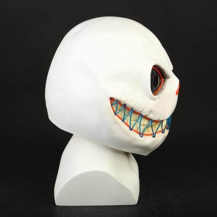 Nightmare Before Christmas Halloween Jack Skellington Skull Luminous Mask Halloween Cosplay Prop