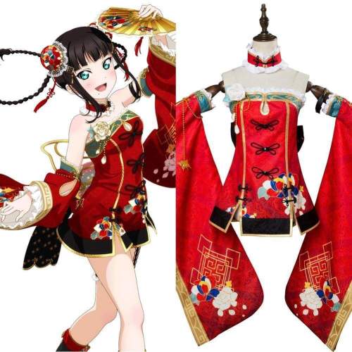 Lovelive Aqours China Dress Ver Kurosawa Dia Cosplay Costume