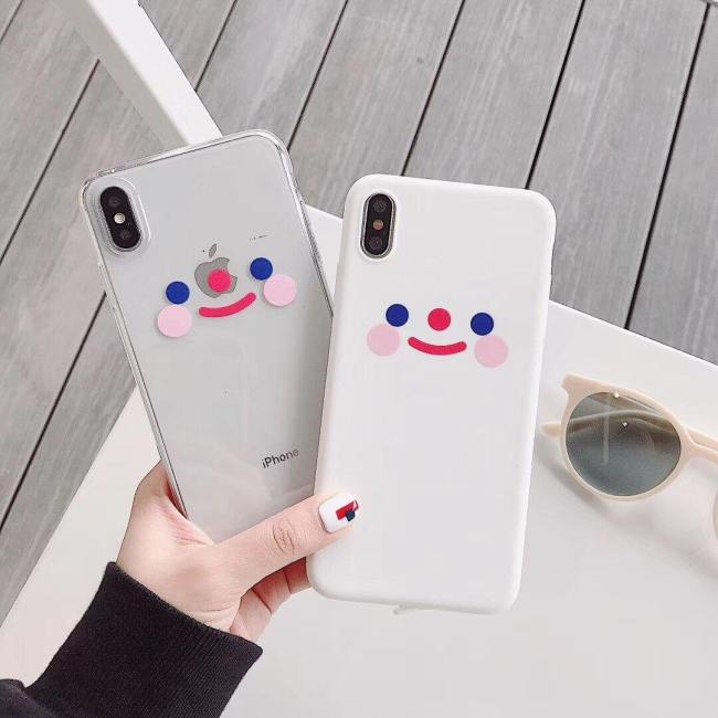 Lovely Gentle Smile Cartoon Transparent Phone Case