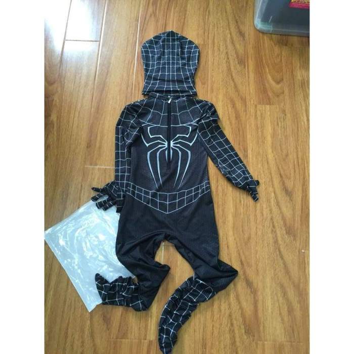 spiderman costume kids 3d girl child the amazing spider man mask costume  suit boys spandex black
