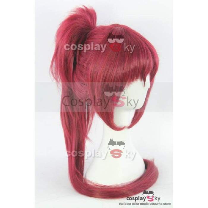 Puella Magi Madoka Magica Sakura Kyoko Cosplay Wig Wine Red 75 Cm