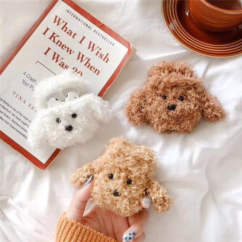 Cute Dog Plush Apple Airpods Protective Case Cover