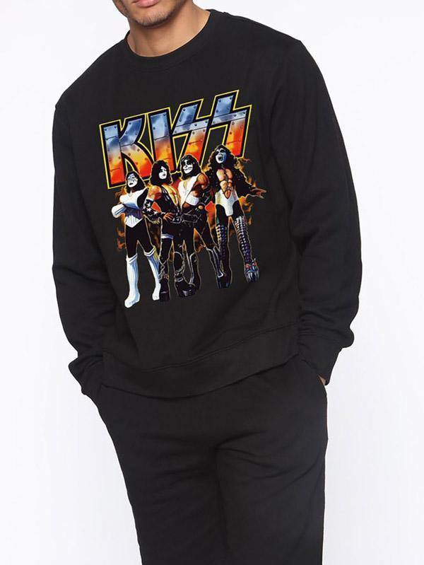 Couple Kiss Rock Band Cool Sweatshirt