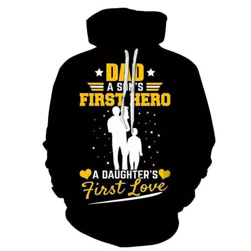 Dad A Son'S First Hero 3D - Sweatshirt, Hoodie, Pullover