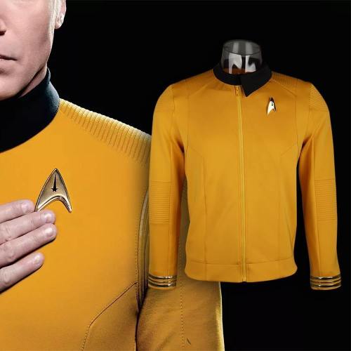 Star Trek Discovery Season 2 Starfleet Captain Kirk Shirt Uniform Badge Costumes Men Adult Halloween Cosplay Costume