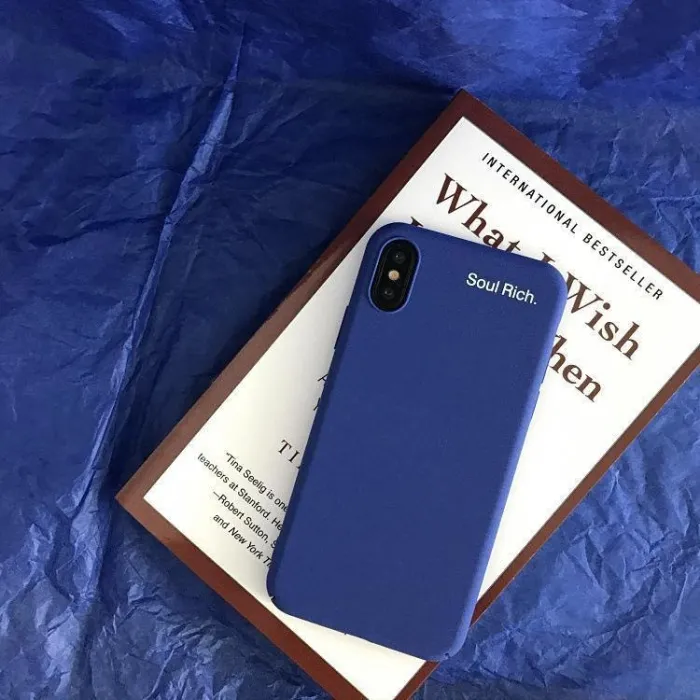 Simple Lettering Solid Color Phone Case