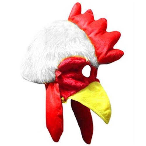 Cartoon Cotton Animals Cock Chicken Cap Cosplay Rooster Face Mask Autumn Winter Soft Warm Hat