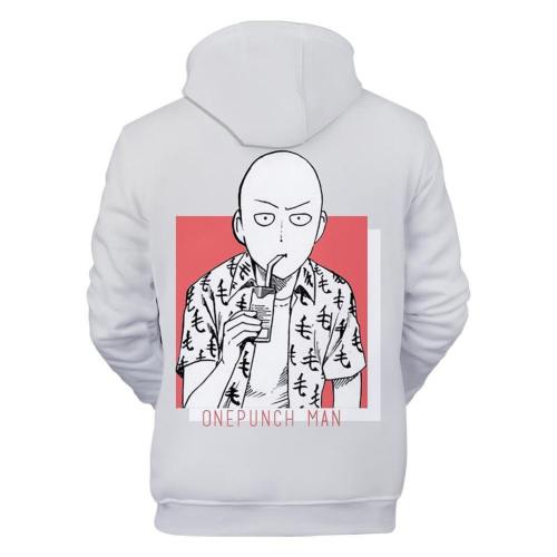 One Punch Man Hoodies - Saitama Pullover Hooded Sweatshirt