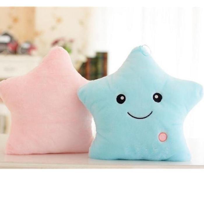 Creative Luminous Pillow Soft Plush Glowing Stars Cushion Led Toy Gift