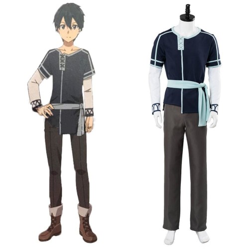 Sword Art Online Alicization Kazuto Kirigaya/Kirito Cosplay Costume