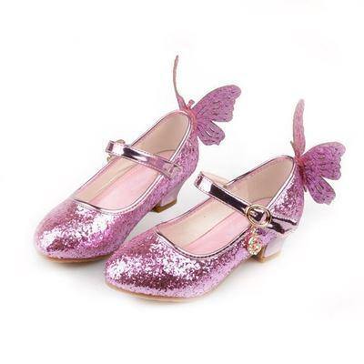 Frozen Elsa Princess Shoes Spring And Autumn Models Pink Blue Children'S Shoes Elsa Elsa Girls