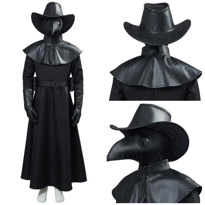 Plague Doctor Halloween Carnival Suit Outfit For Kids Children Cosplay Costume