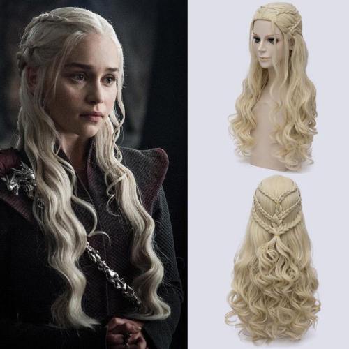 Game Of Thrones Daenerys Targaryen Cosplay Wig Synthetic Hair Long Wavy Dragon Of Mother Wigs