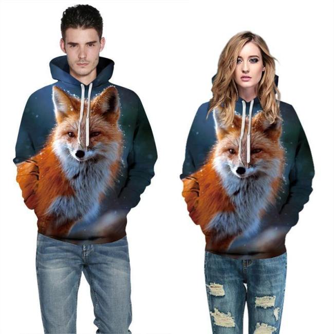 Mens Hoodies 3D Graphic Printed Cute Dog Pullover Hoody