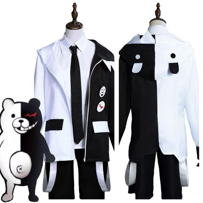 Anime Danganronpa Monokuma Men Uniform Outfits Halloween Carnival Suit Cosplay Costume