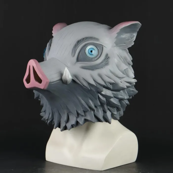 Demon Slayer Kimetsu No Yaiba Cosplay Hashibira Inosuke Mask Wild Boar Mask Latex Adult Halloween Masks Costume Prop