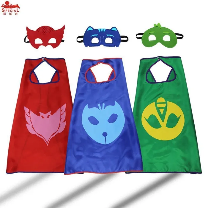 Light Cartoon Cape Mask For Kids Cosplay Toys Masks Costume Brand Dress Birthday Party