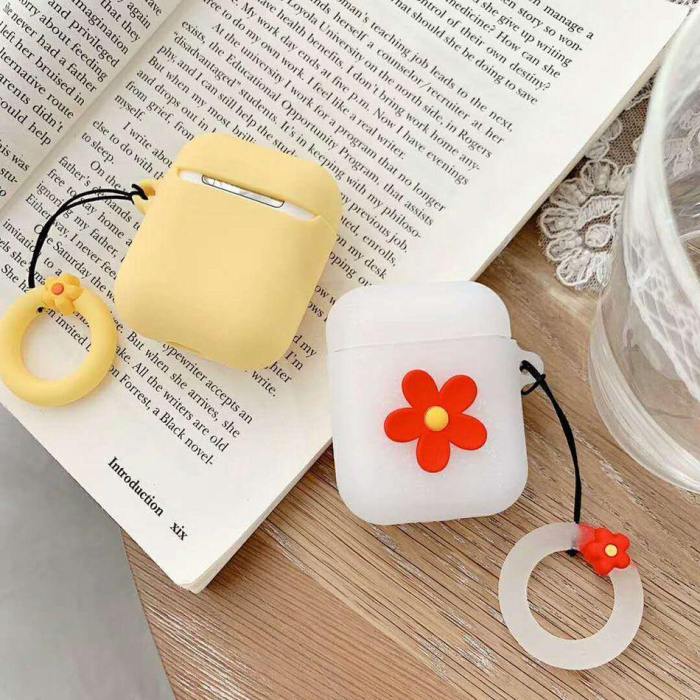 Lovely Pastel Flower Candy Airpods Protective Case Cover With Matching Key Ring