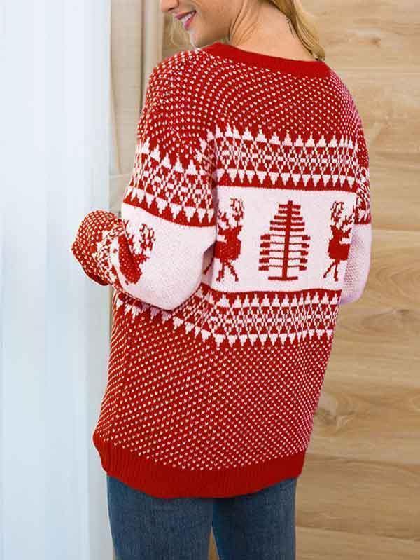 Christmas Sweater Ugly Reindeer Oversized Sweater