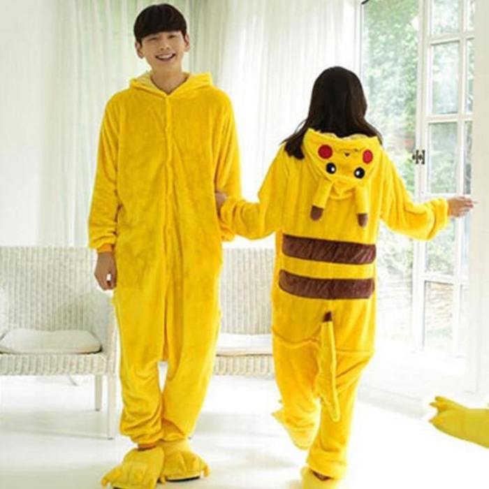 Onesie Pikachu Pika Adult Child Dance Fancy Pajama Cosplay Costumes