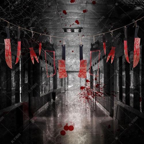 Halloween Decoration Plastic Blood Knife Tools Sets Horror Spooky Haunted House Hanging Knife