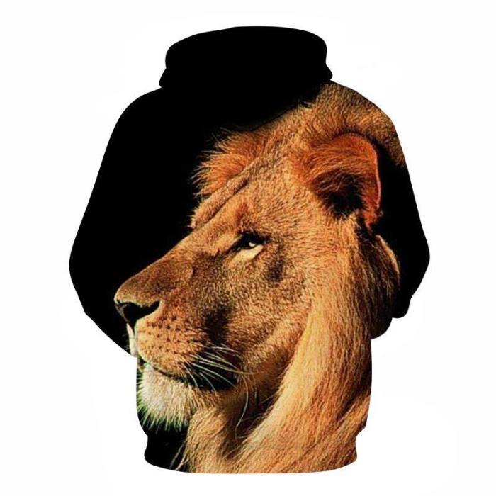 Majestic Lion Face 3D - Sweatshirt, Hoodie, Pullover