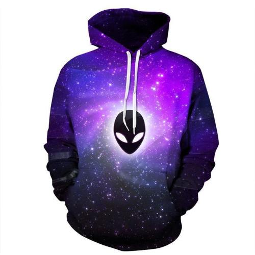 Sky Alien Ghost Hoodies 3D Printed Pullover Sweatshirt