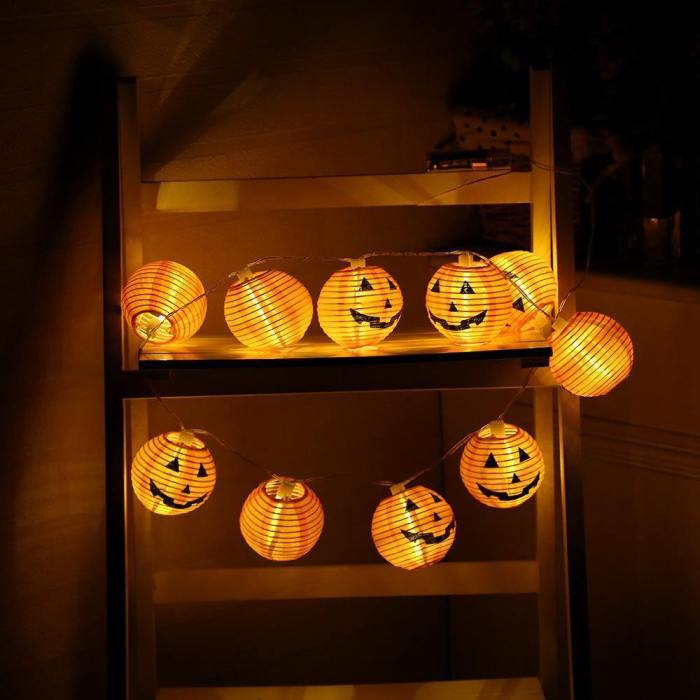 Pumpkin Lights Led String Lights Halloween Decoration Warm White