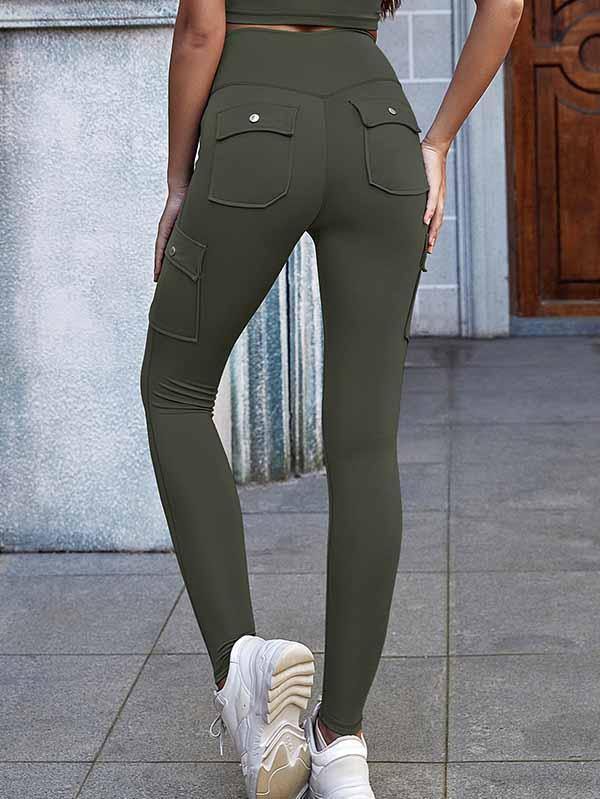 Women High Waisted Yoga Leggings With Pockets