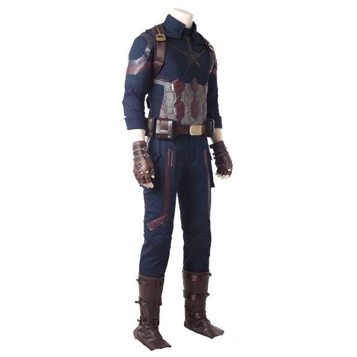 Avengers 3 : Infinity War Captain America Steven Rogers Outfit Uniform Suit Cosplay Costume