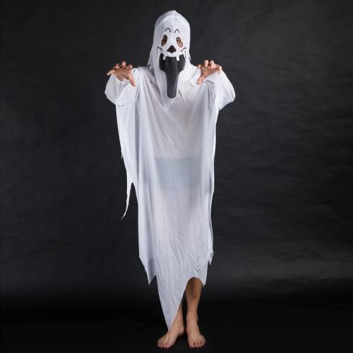 Halloween Party Costume Family Matching Scary White Ghost Cosplay Robe