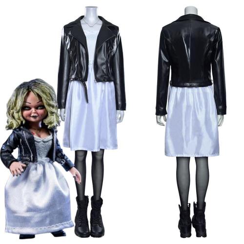 Bride Of Chucky Tiffany Coat Dress Outfits Halloween Carnival Suit Cosplay Costume