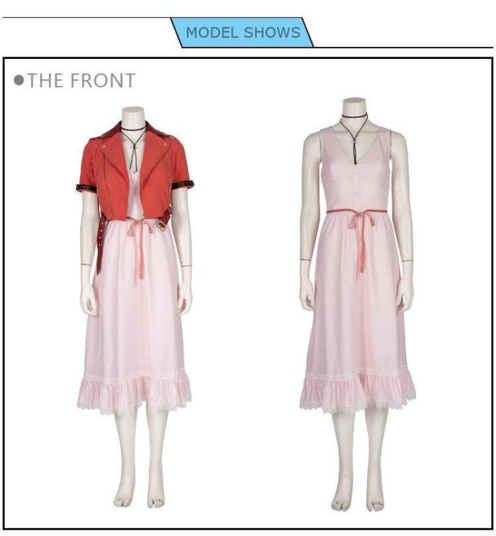 Final Fantasy Vii Aerith Cosplay Gainsborough Costume Customize Outfit Party Halloween Womens Girl Game Cospaly