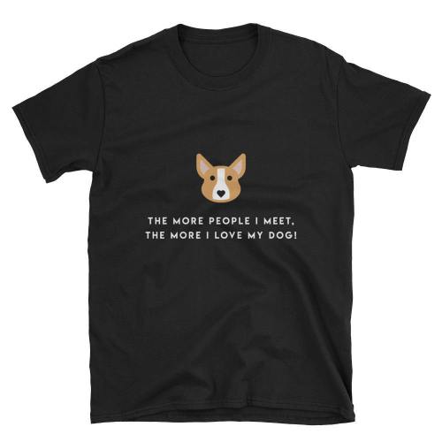  I Love My Dog  Short-Sleeve Unisex T-Shirt (Black/ Navy)